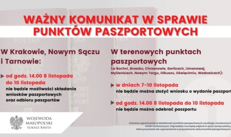 Plakat z komunikatem Wojewody Małopolskiego